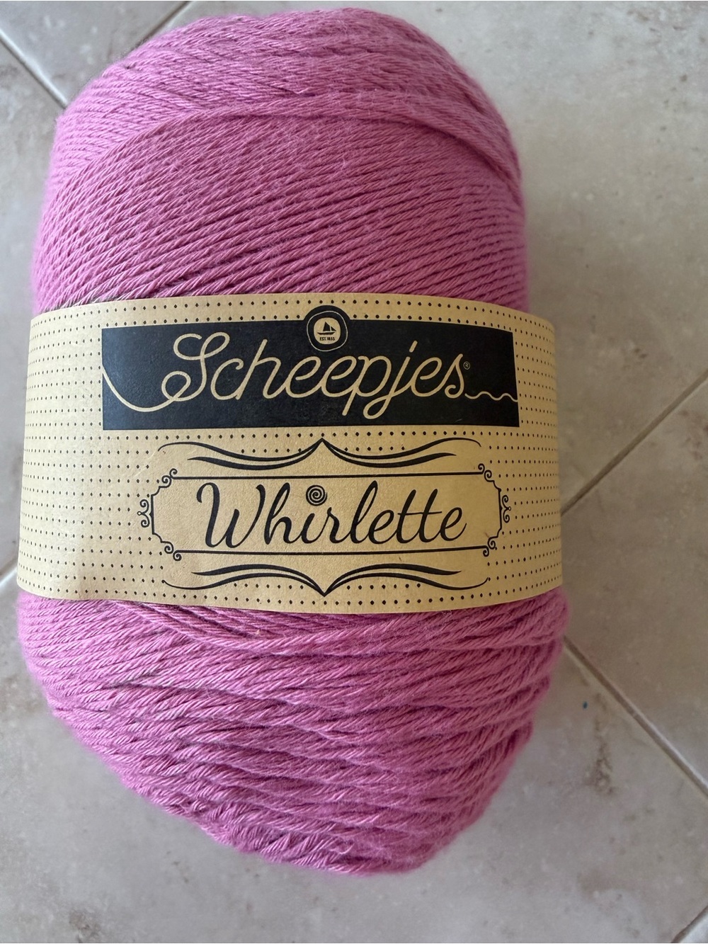 Scheepjes Whirlette Soft Pink Cotton/Acrylic Blend Yarn Rose